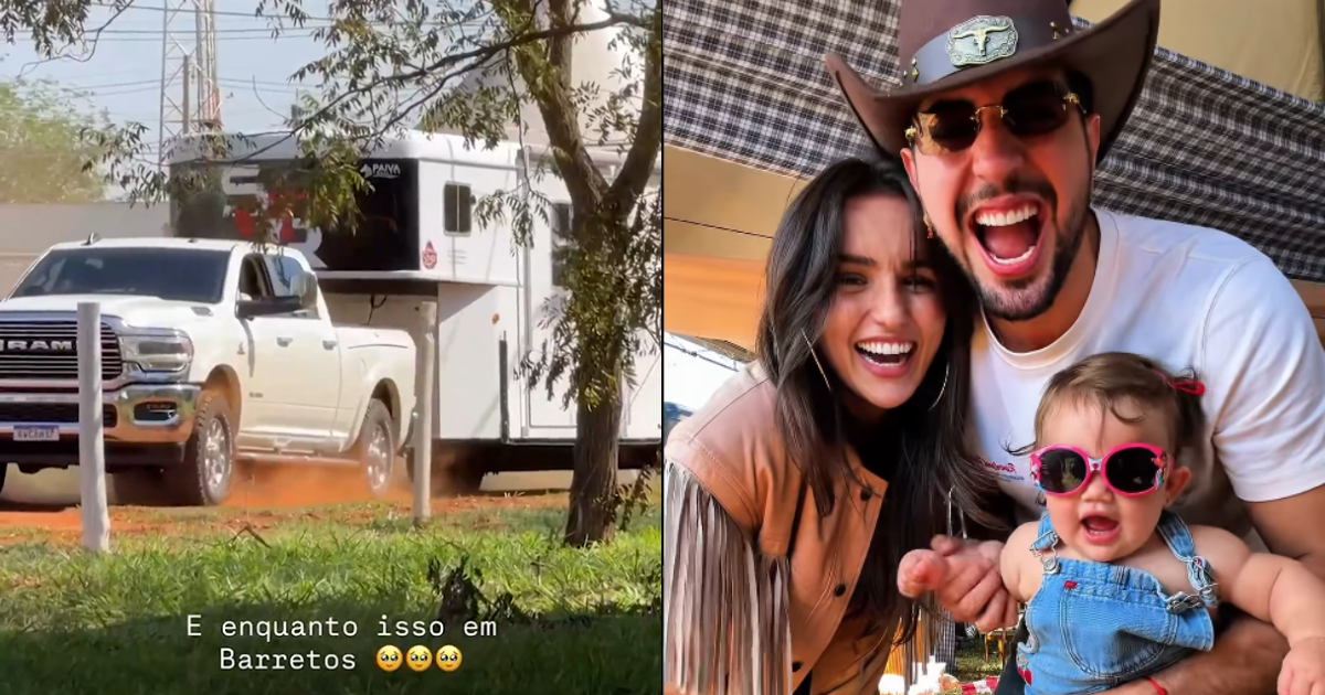 Rafa Kalliman, Nattan e Zuza chegam de Ram e camping com motorhome em Barretos • Reprodução Instagram