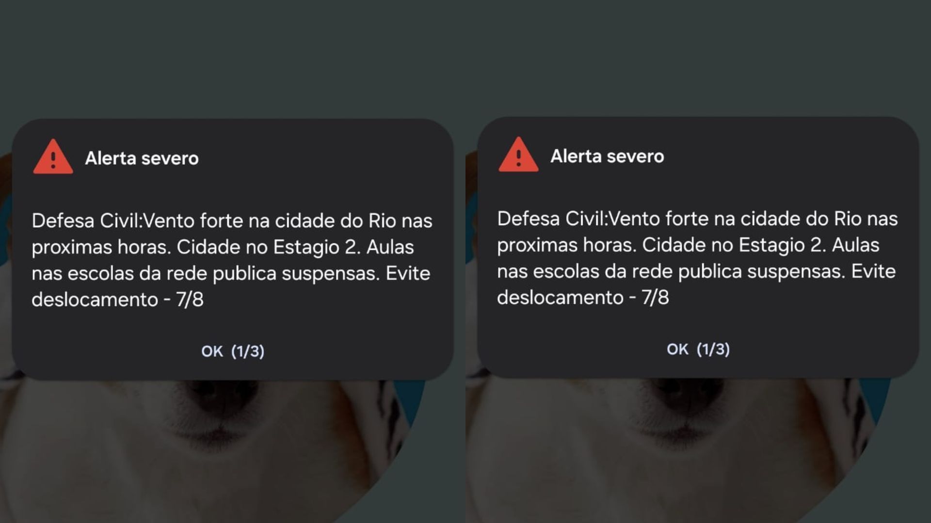 Defesa Civil emite novo alerta para ventos e chuva forte no Rio de Janeiro