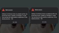 Defesa Civil emite novo alerta para ventos e chuva forte no Rio de Janeiro