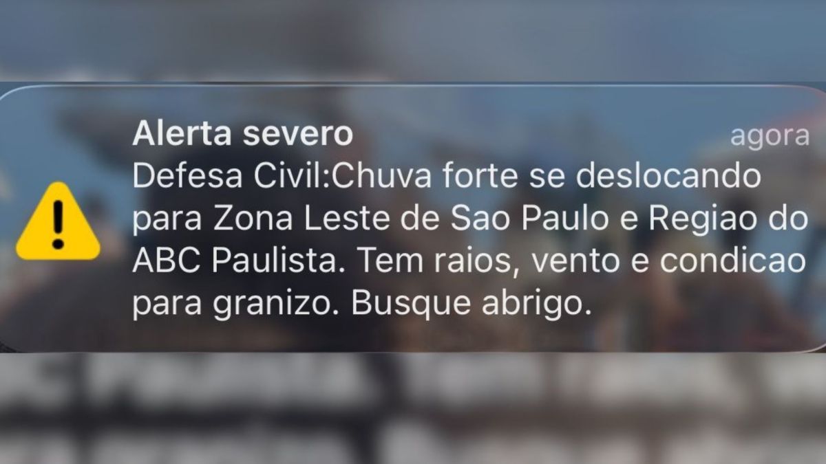 Defesa Civil emite alerta severo para chuvas em SP