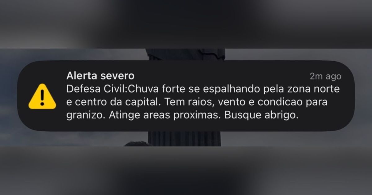 Alerta severo de chuva e raios atinge São Paulo