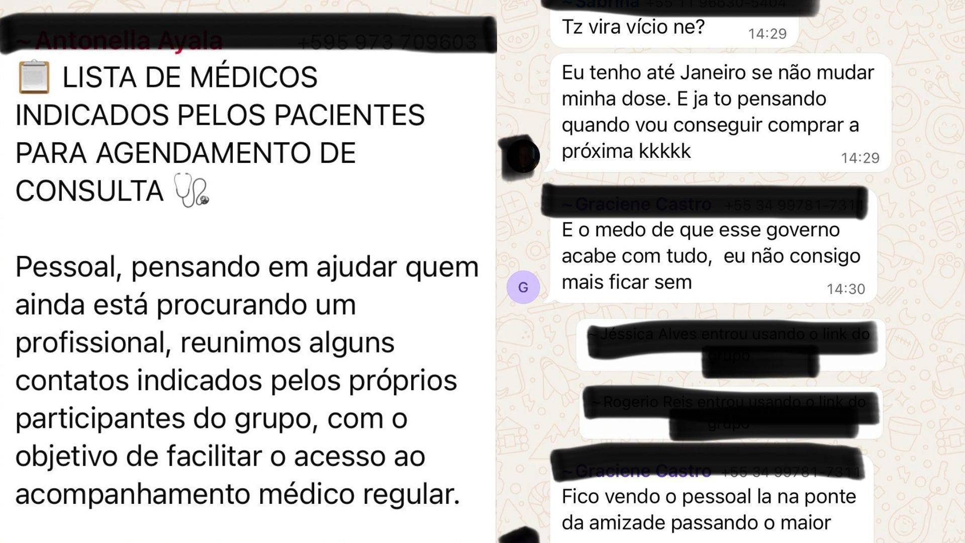 Venda também acontece em grupos no WhatsApp • Reprodução