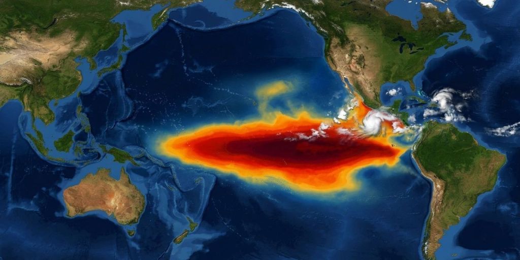 Mapa ilustrativa de Super El Niño