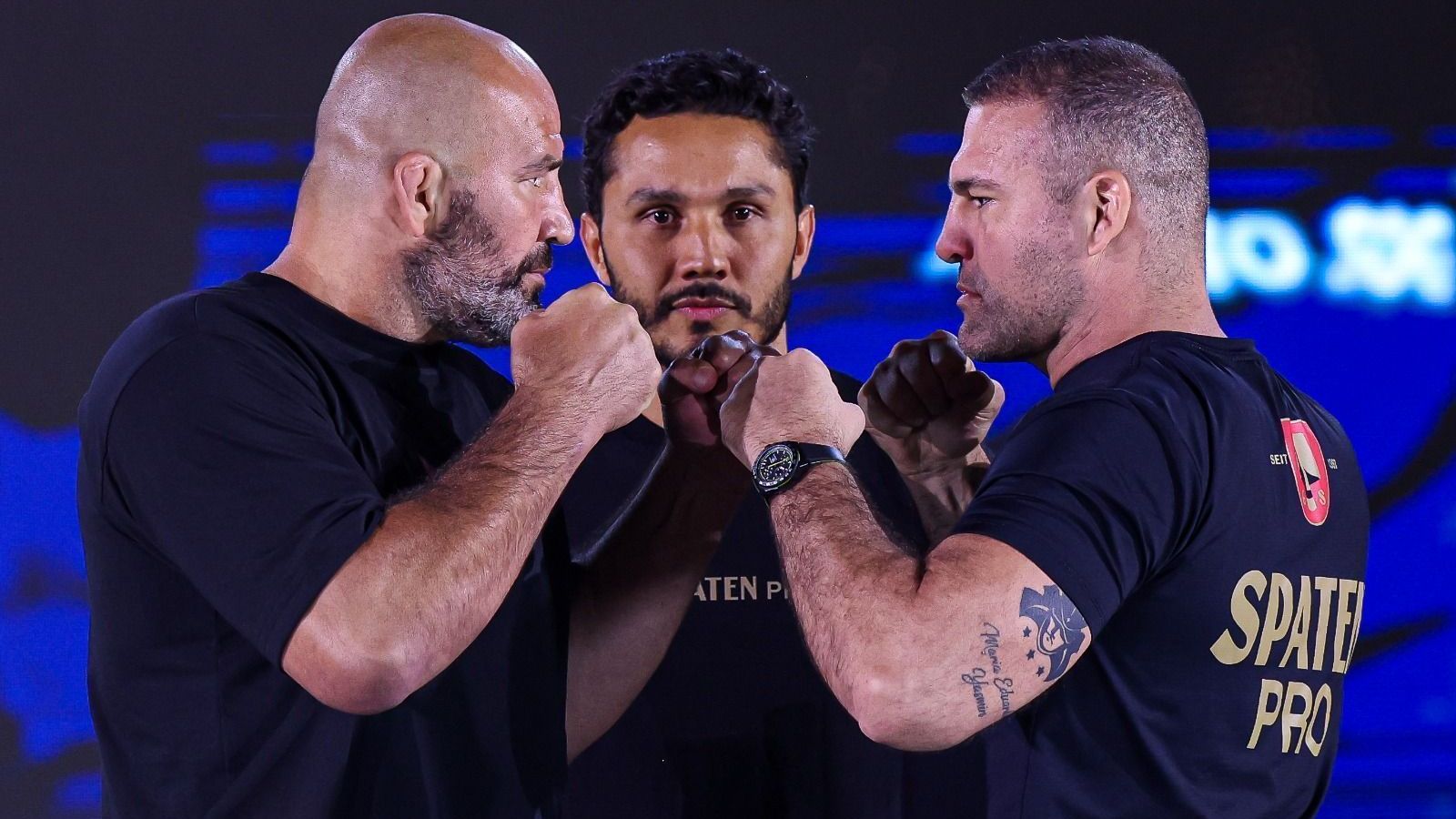 Imagem de destaque do post: Shogun, Glover e campeões olímpicos fazem encaradas do Spaten Fight Night 3