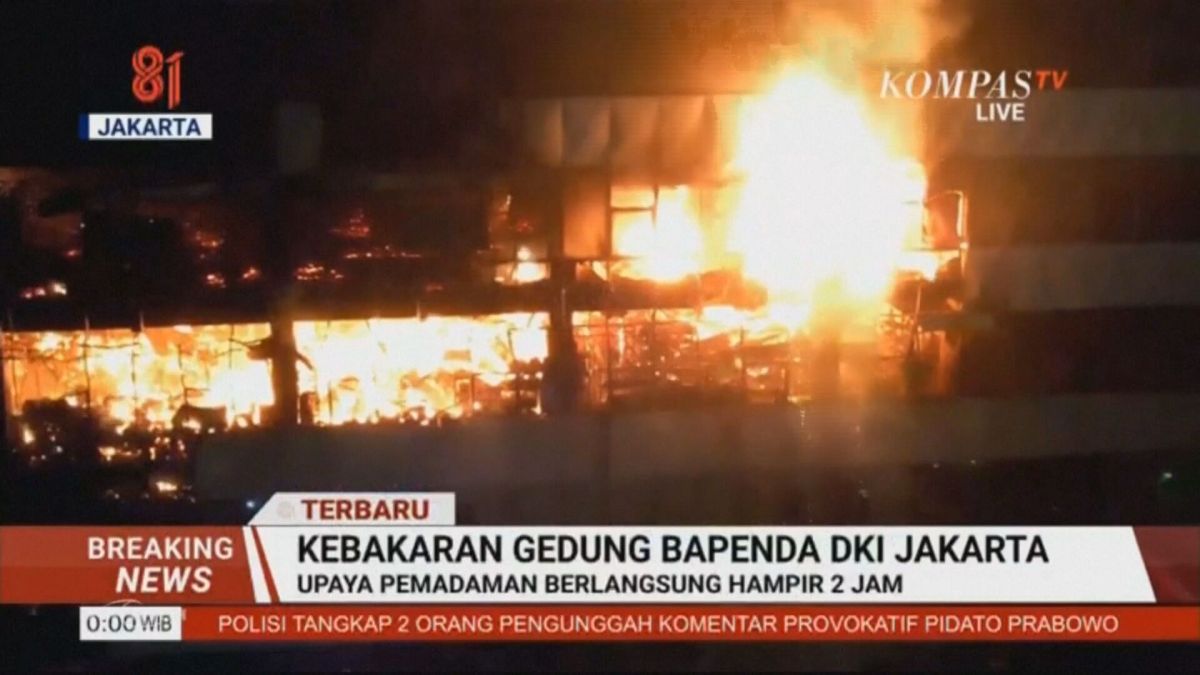 Incendio Atinge Predio Governamental Na Capital Da Indonesia