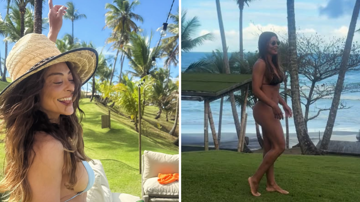 Juliana Paes compartilha novo registro de férias com filhos: “No paraíso”