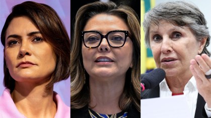 Michelle Bolsonaro (PL), Leila Barros (PDT) e Erika Kokay (PT)
