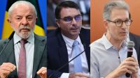Renan exibe fralda com nomes de Lula e Flávio e critica ausências em debate