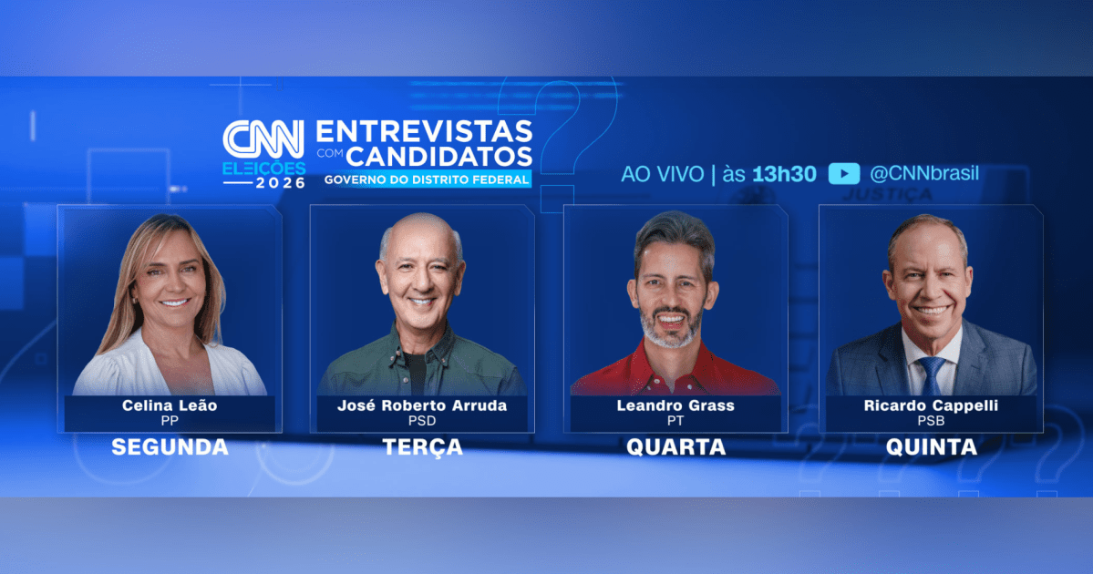 CNN Brasil começa série de sabatinas com candidatos ao governo do DF