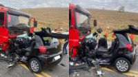 Casal e filho morrem após colisão entre carro e caminhão em MG