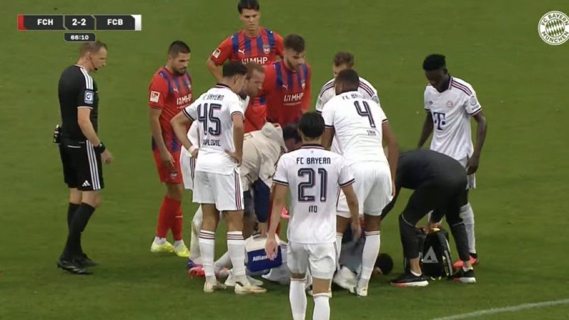 Musiala desmaia durante partida do Bayern sobre o Heidenheim