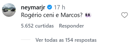 Neymar reage a lista e pede Ceni e Marcos entre os maiores