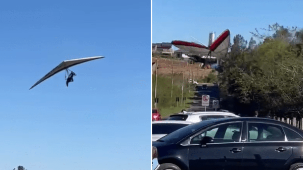 Parapente cai no Rio de Janeiro e deixa piloto em estado grave