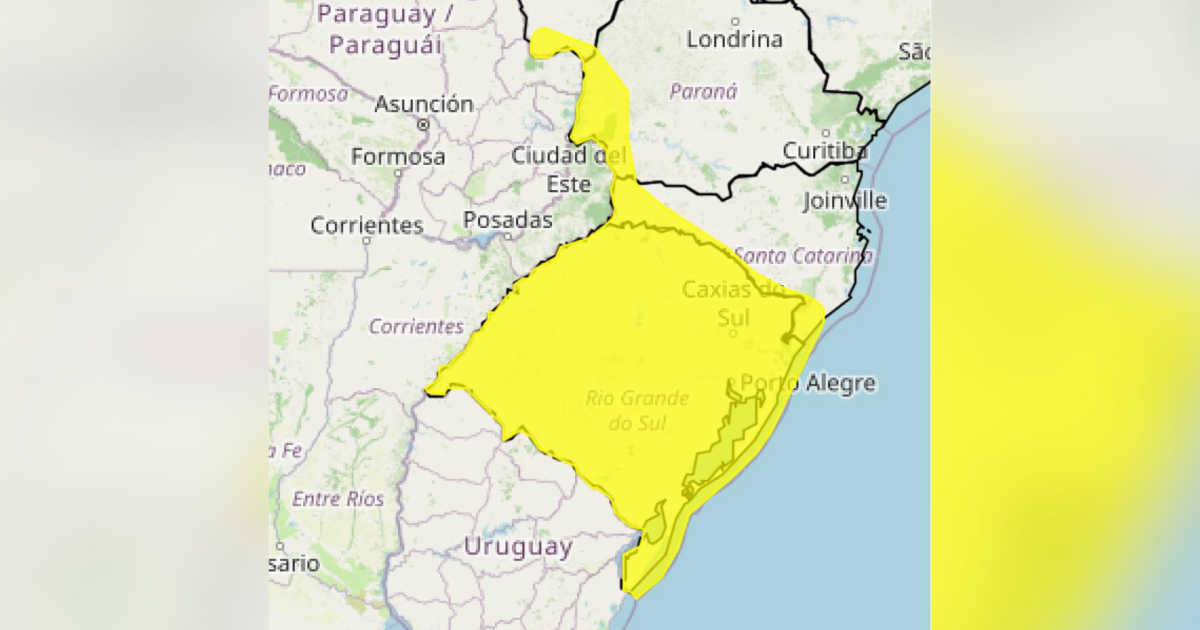 Tempestades e ventos fortes devem atingir Sul do Brasil nesta segunda (3)