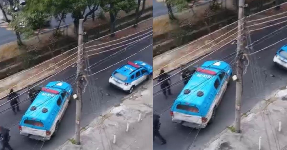 Mulher é baleada dentro de ônibus durante tiroteio no Rio