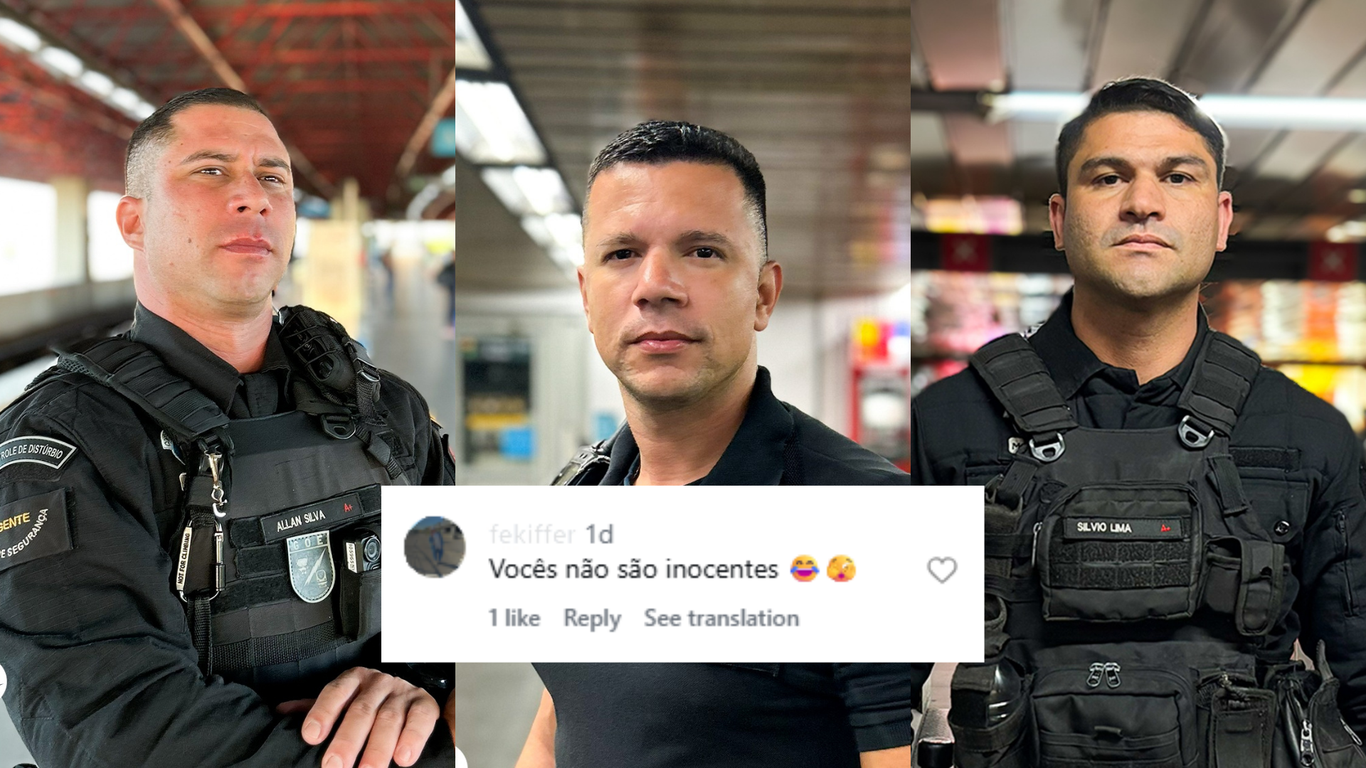 O MetrôRio destacou funcionários no seu perfil do Instagram, mas acabou chamando atenção por beleza. • Reprodução/Instagram