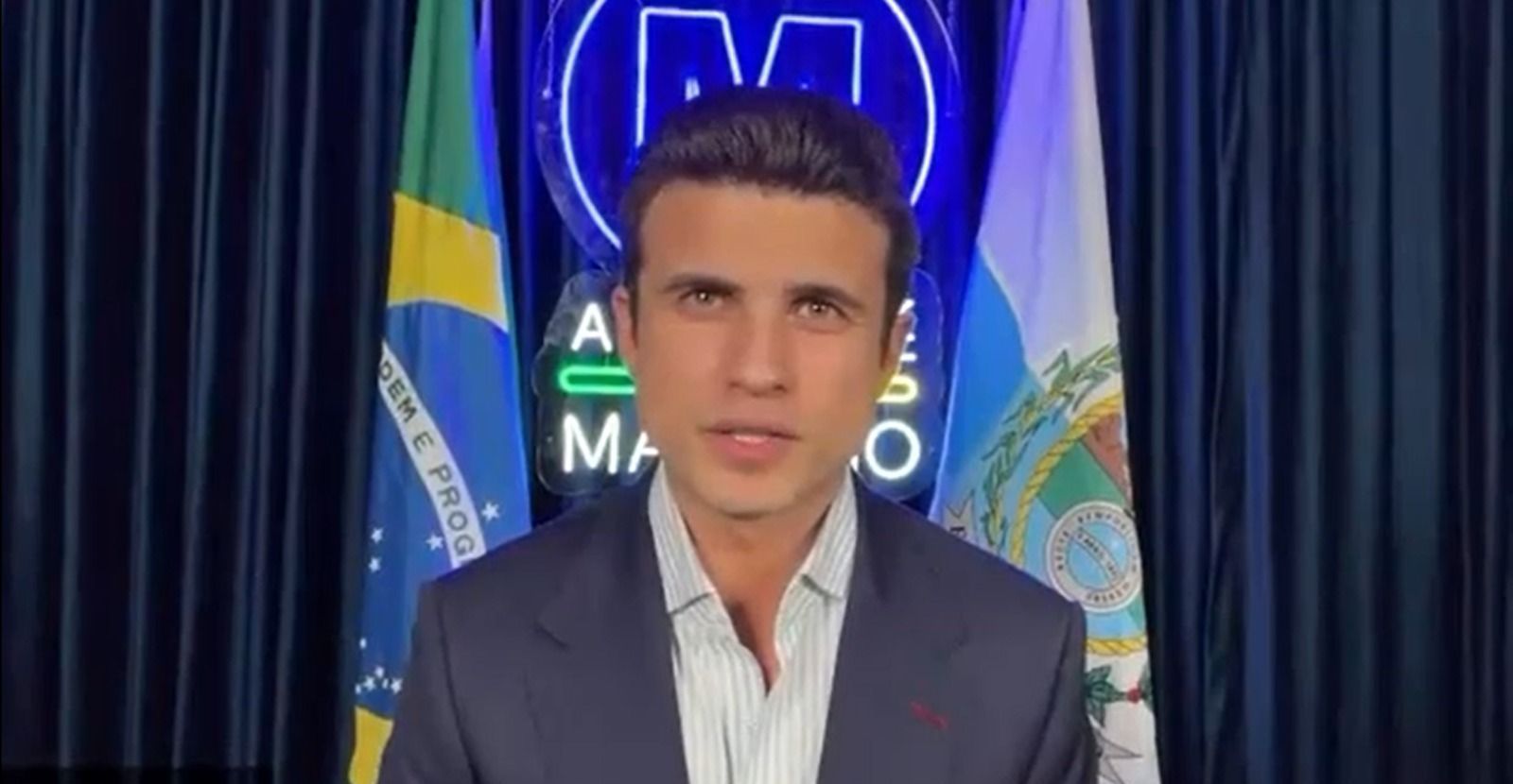 O candidato ao governo do Rio de Janeiro, André Marinho (Novo)