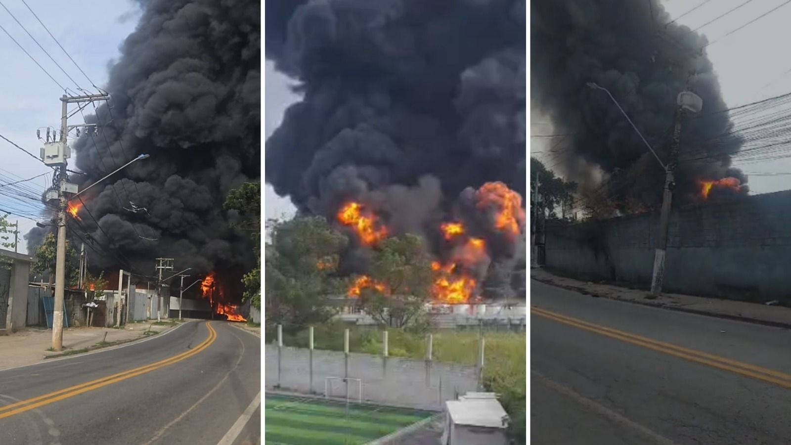 Incêndio atinge indústria em SP