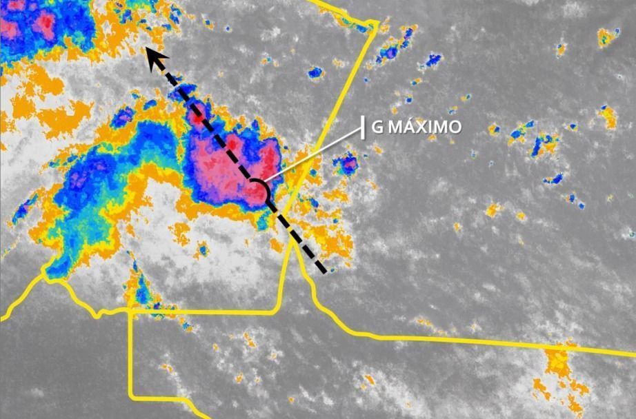 Imagens da área com turbulência severa que o avião enfrentou por 55 segundos • CENIPA