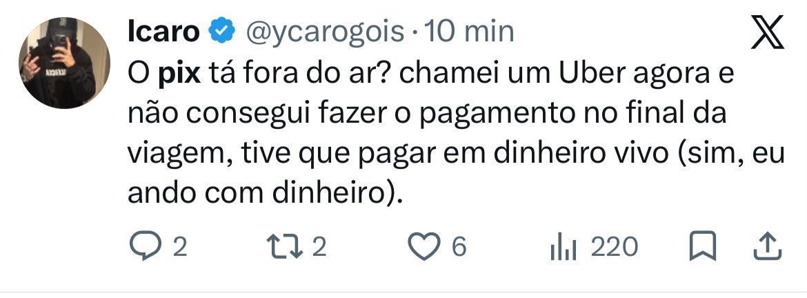 Pix caiu? Usuários relatam instabilidade em diferentes bancos