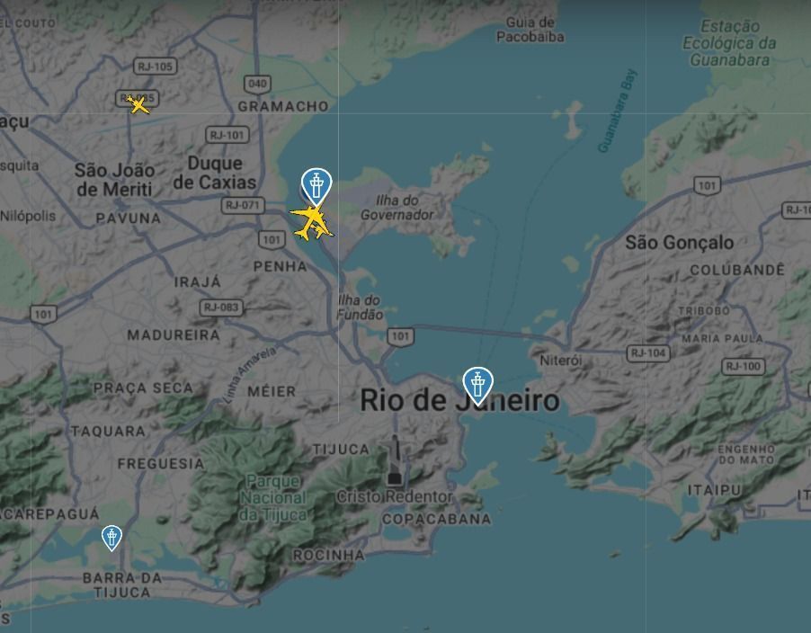 A Flight Radar registra a impossibilidade de entrada e saída do aeroporto • Flight Radar