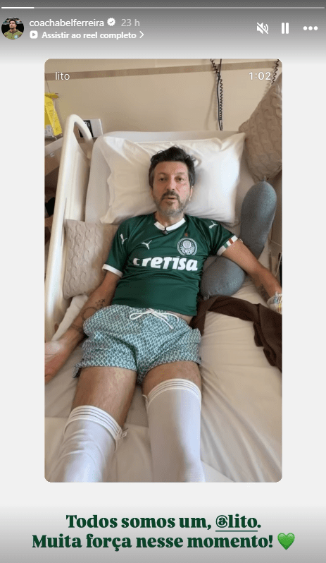 Abel Ferreira presta apoio a Lito Sousa