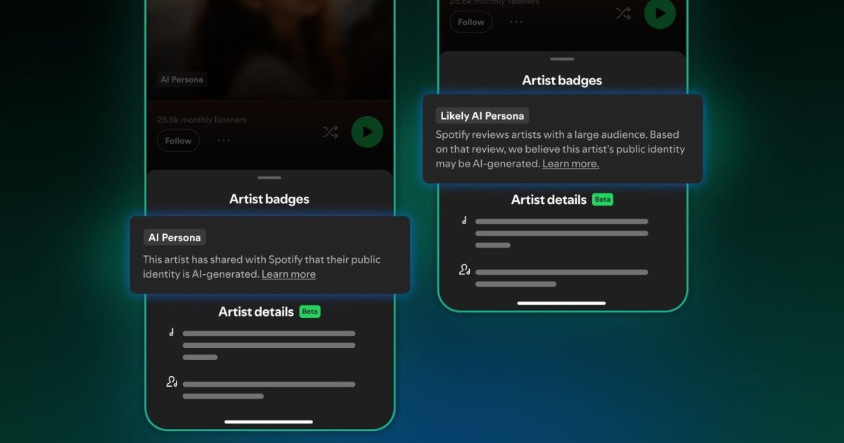 Spotify cria selo para identificar artistas criados com IA; entenda