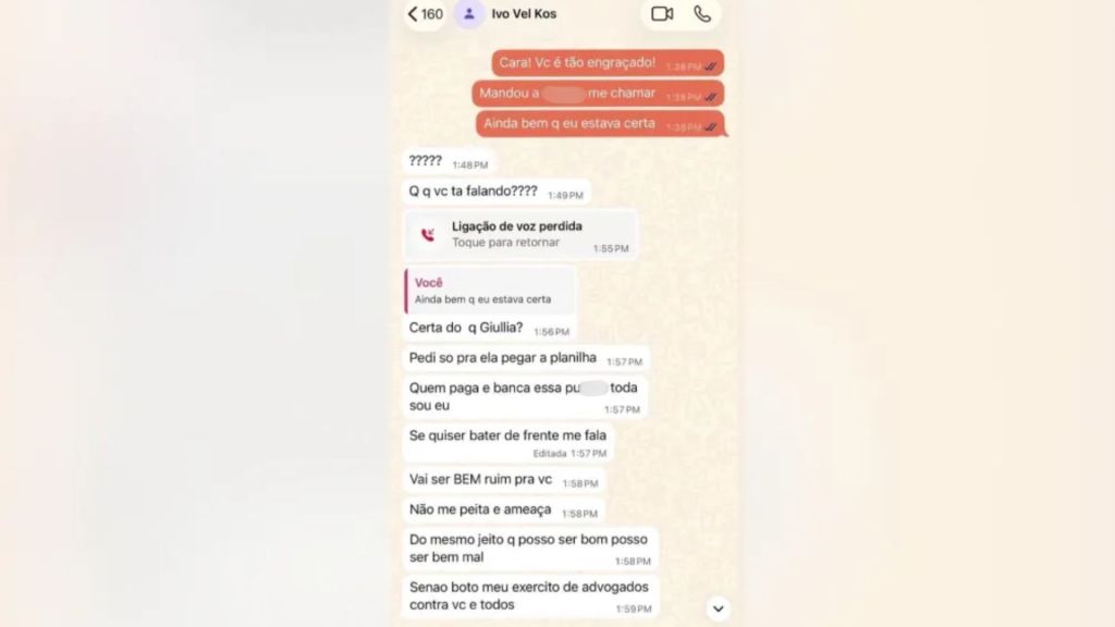 “Vai ser bem ruim para você”: veja mensagens de ameças de Ivo Kos à esposa