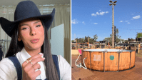 Ana Castela mostra camping com piscina e futevôlei em Barretos; confira