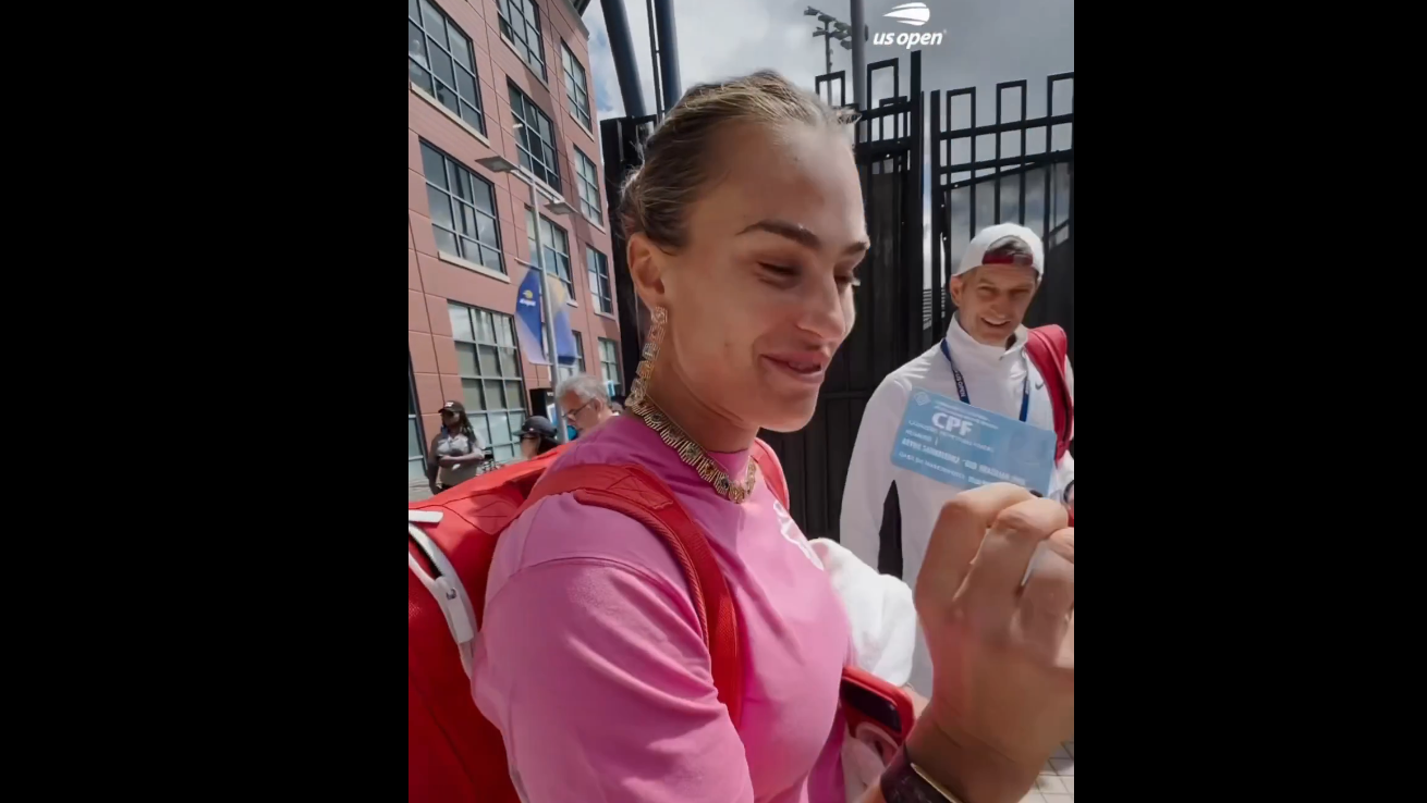 Sabalenka recebe “CPF brasileiro”, e US Open faz registro em português