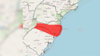 Alerta vermelho de grande perigo para chuva é emitido para SC e RS