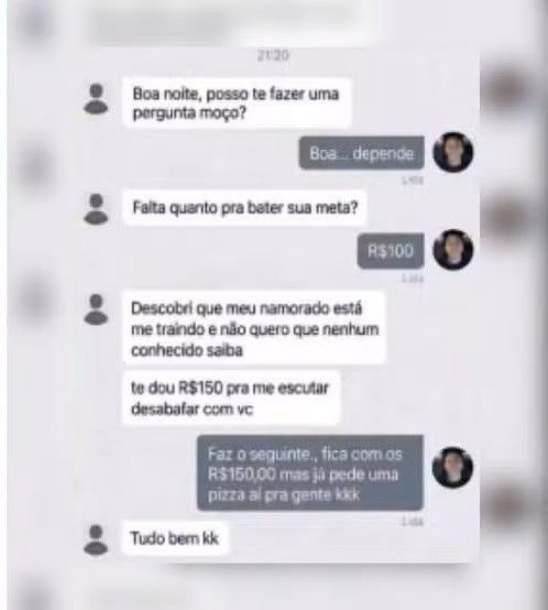 Motorista de aplicativo troca R$ 150 por pizza para ouvir desabafo de passageira sobre traição: ‘Estava morrendo de fome’
