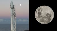 Foguete da SpaceX pode criar nova cratera e pluma de poeira na Lua