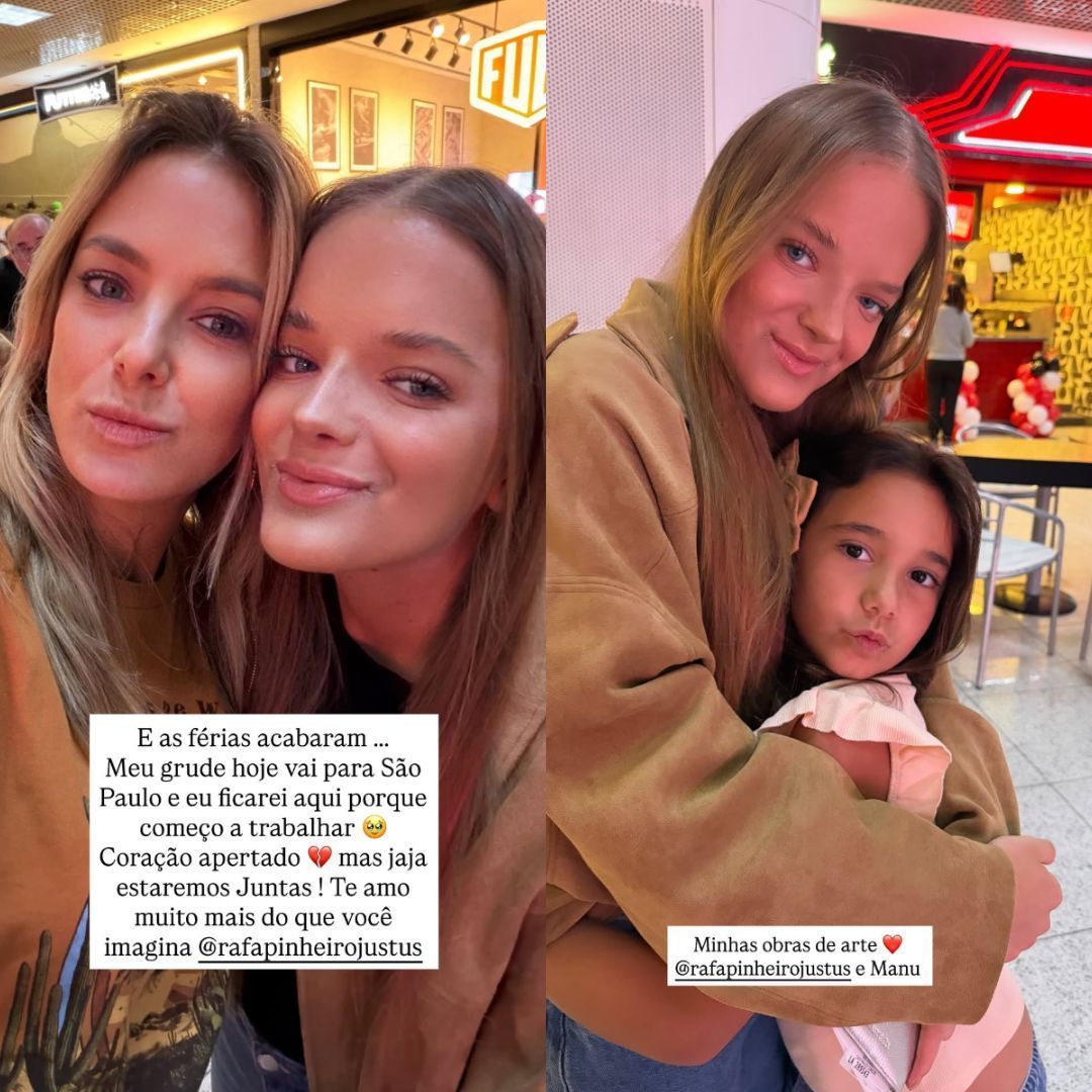 Ticiane Pinheiro se derreteu pelas filhas, Rafaella e Manuella • Instagram/Ticiane Pinheiro