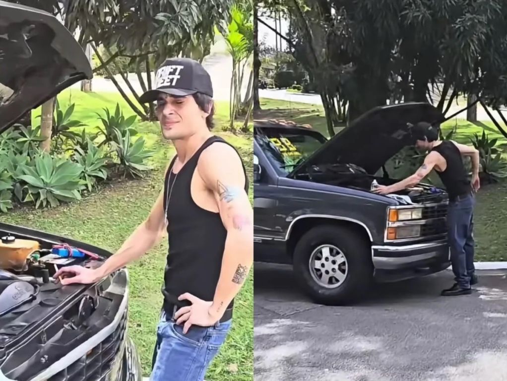 Silverado V8 do cantor Fiuk • Reprodução