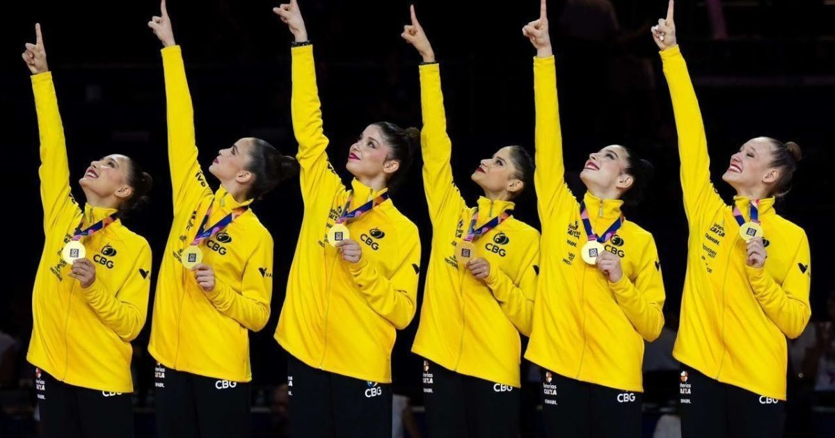 Brasil conquista ouro inédito no Mundial de ginástica rítmica