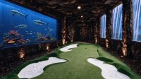 Novo campo de minigolfe de Tiger Woods é cercado por tubarões