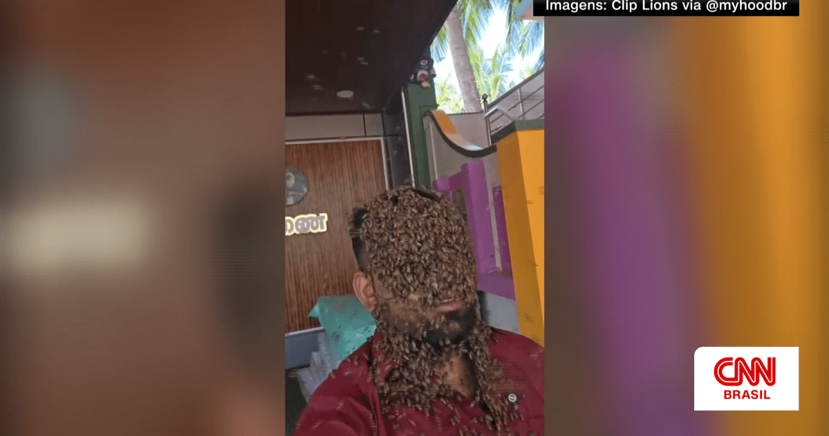 Homem na Índia fica mais de cinco horas com rosto coberto por abelhas ...