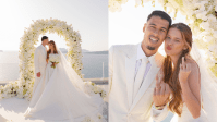 Isabella Rousso, esposa de Gabriel Martinelli, detalha casamento na Grécia