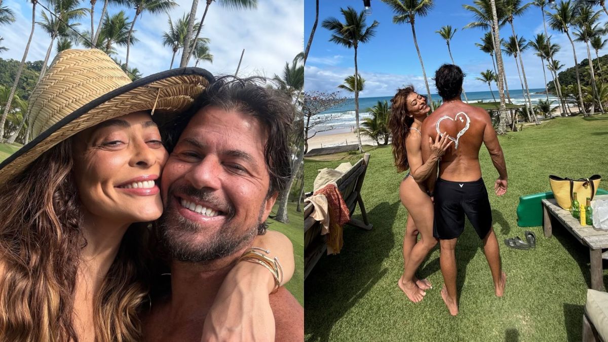Juliana Paes surpreende ao fazer “moonwalk” de biquíni na Bahia
