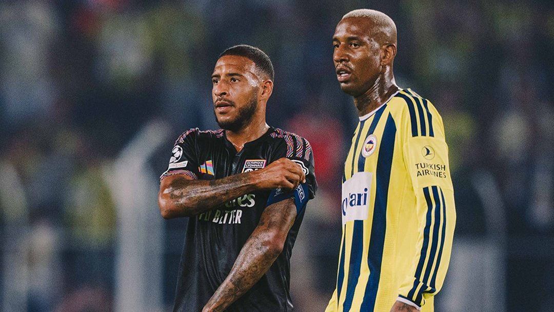 Tolisso e Talisca em jogo da Champions League