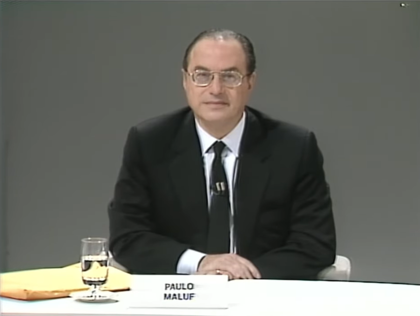 Paulo Maluf era o candidato do PDS à Presidência da República em 1989 • Reprodução
