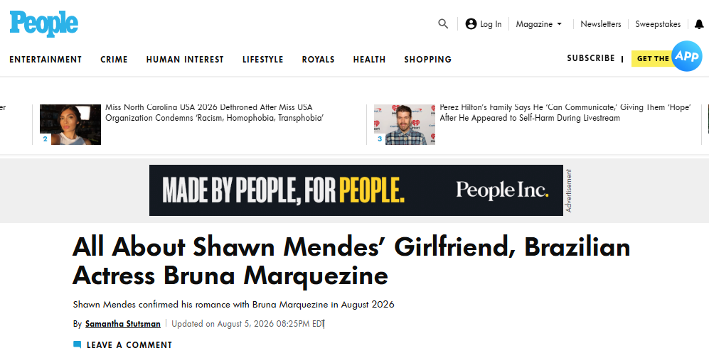 People repercute vida pessoal e carreira de Bruna Marquezine • Reprodução