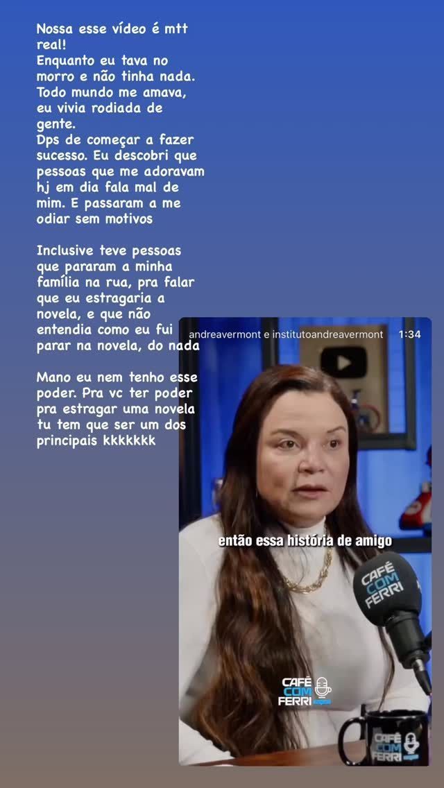 MC Carol faz desabafo sobre duvidarem de seu trabalho em "Quem Ama Cuida" • Instagram/MC Carol