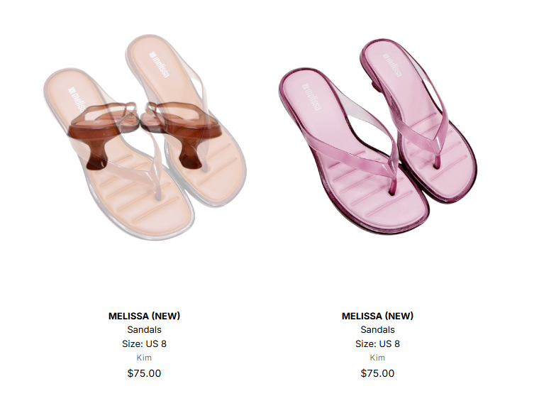 Kim Kardashian revenda Melissas de seu closet • Reprodução/Kardashian Kloset