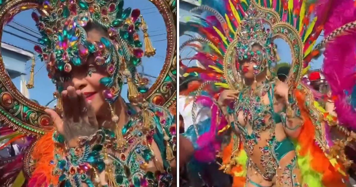 Rihanna rouba cena com fantasia luxuosa no Carnaval de Barbados