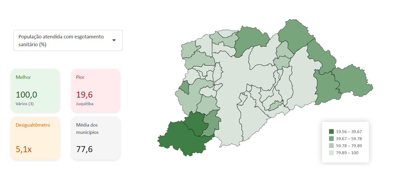 Imagem do Mapa da Desigualdade da RMSP • Créditos: RMSP