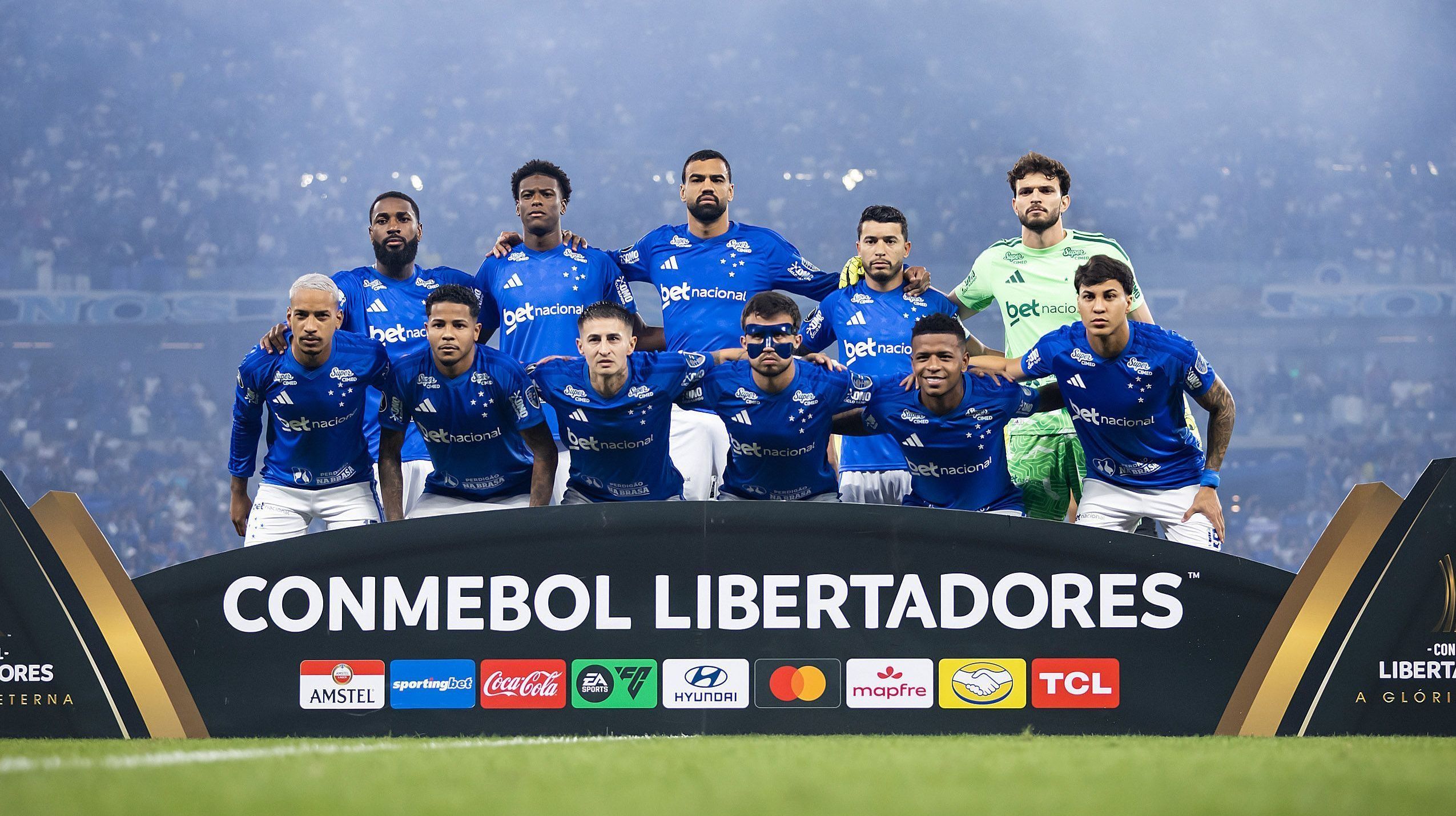 Time do Cruzeiro na partida de ida contra o Flamengo pela Libertadores