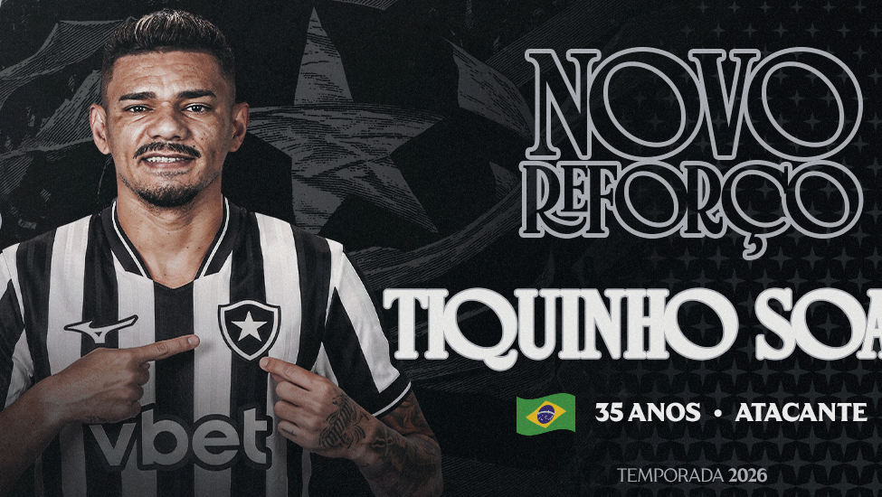 Tiquinho Soares é reapresentado no Botafogo: “Estou aqui pelo meu coração”
