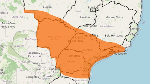 Inmet emite alerta de tempestade para SP e 5 estados